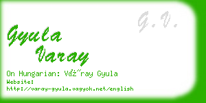 gyula varay business card